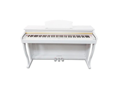 Bílý digitální stage piano lesklé pro domácnost