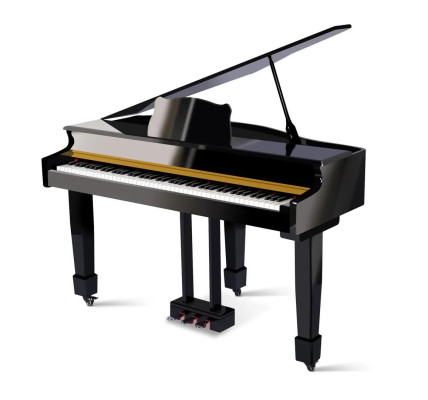 Digitální černé piano