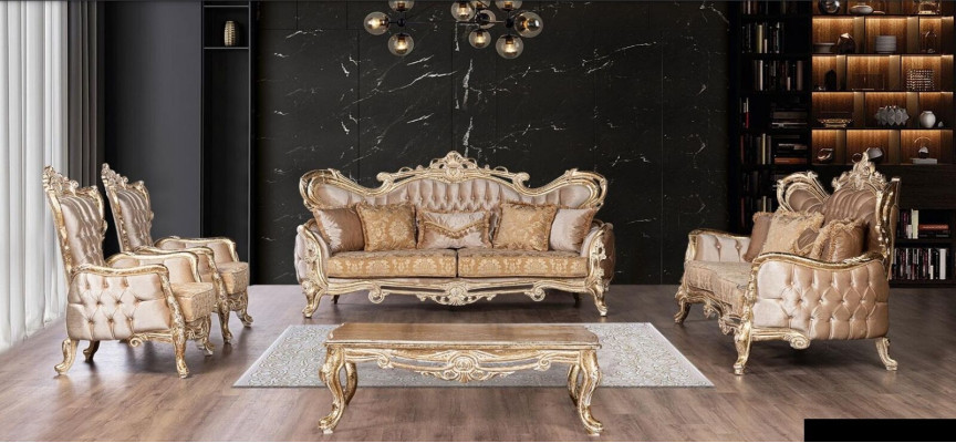 Sofagarnitur 3+3+1+1 Sitzer Couchtisch Sofa Sessel Sofas Relax Luxus Set 5tlg