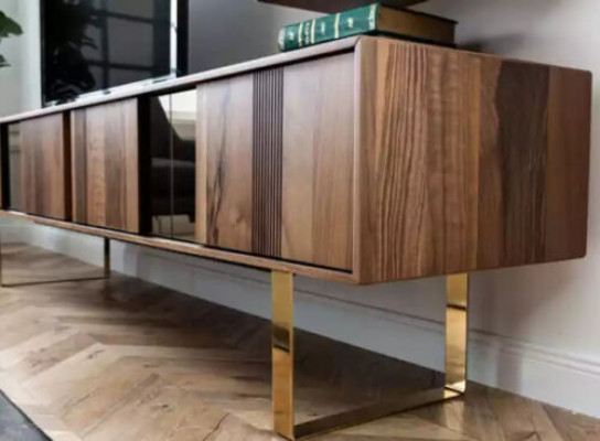 Lowboard rtv Schrank Tisch Wohnzimmer Holz Modern Wohnwand Möbel 5tlg