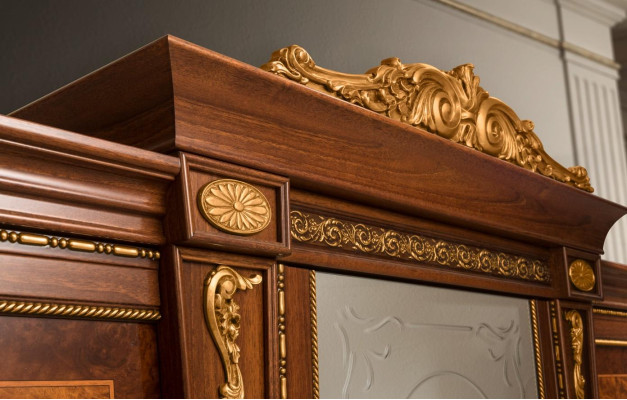 Schrank MobilPiu Luxury Massivholz Schränke Kleiderschrank Schlafzimmer Neu