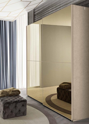 Schränke Kleiderschrank Schrank Schwebetüren Design Holz Italienische Möbel Neu