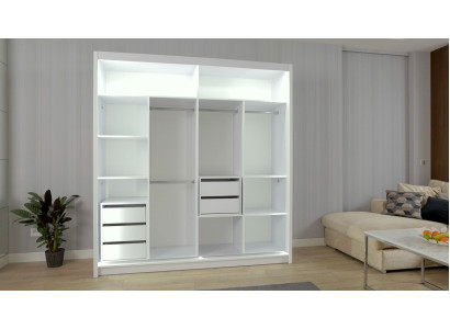 Modern Weiß Holz Schränke Schlafzimmer Schrank Kleiderschrank Hochschrank