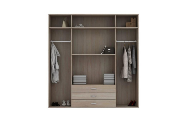 Schrank Holz Garderobe Schlafzimmer Schränke Moderner Stil Kleiderschrank Neu