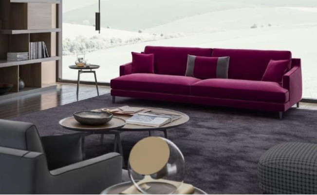 Große Graue Wohnzimmer Sofagarnitur Luxus 3+2+1 Sitzer Hocker 4tlg Neu