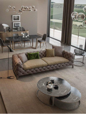 Tauper Chesterfield Dreisitzer Luxus Modernes Sofa Stil Wohnzimmermöbel