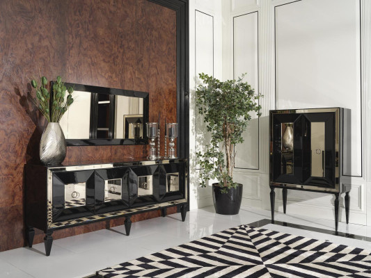 Großes Essecke Essgruppe Esszimmer Esstisch Stühle 10tlg Schwarz Holz