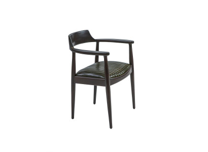 Esszimmer Design Stuhl mit Armlehnen Neu Möbel Sitz Schwarz Holzstuhl