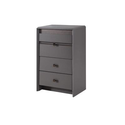 Exklusive Graue Kommode Luxuriöse 4x Schubladen Schlafzimmer Holz Möbel