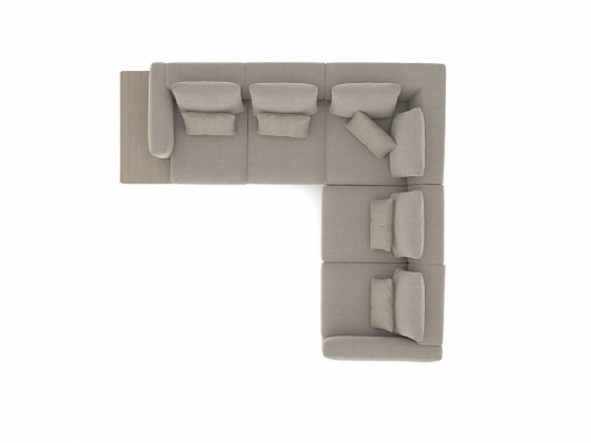 Polstermöbel Luxus Ecksofa L-Form Wohnzimmer Grau Sofa Couch Couchtisch