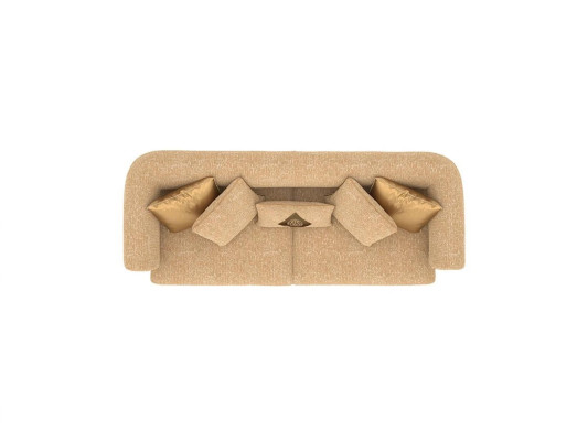  Design Beige Sofa Zweisitzer Couch Luxus Möbel Textil Einrichtung Polstermöbel
