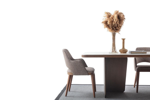  Esszimmer-Set 5tlg. Esstisch 4x Stühle Modern Design Braun Luxus Set