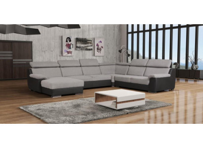 Ecksofa U-form Polster Sofas Relax Couch Textil Sitz Möbel Wohnlandschaft Luxus