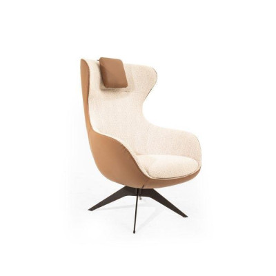 Luxuriöser gepolsterter Sessel in Beige für das Wohnzimmer Perfekte