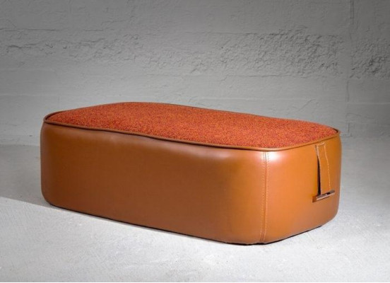  Perfekte Stilvoll Orange Farbe Soft Hocker Kunstleder Möbel in Wohnzimmer
