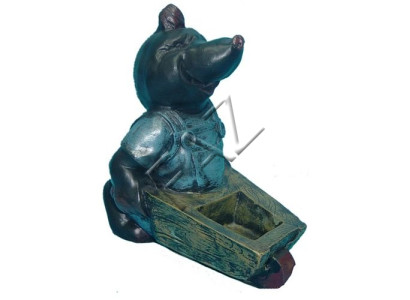 Maulwurf Statue Figuren Statuen Skulptur Garten Dekoration Deko Figur Töpfe Neu