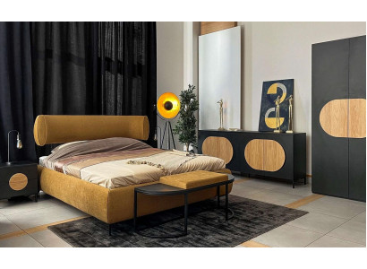 Bett Gelb Schön Design Modern Schlafzimmer Doppel Betten Elegantes Möbel