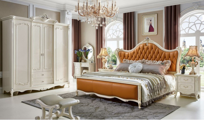 Kleiderschrank Schränke Barock Massivholz Schrank Antik Stil Schlafzimmer