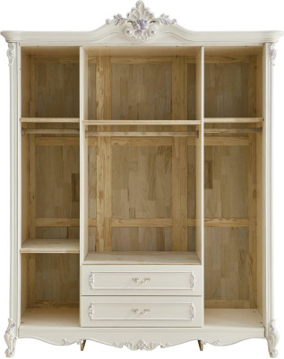 Kleiderschrank Schränke Barock Massivholz Schrank Antik Stil Schlafzimmer