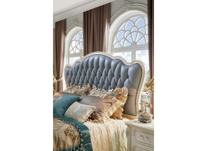 Klassisches Doppelbett Betten Barock Polsterbett Bett Chesterfield Massivholz