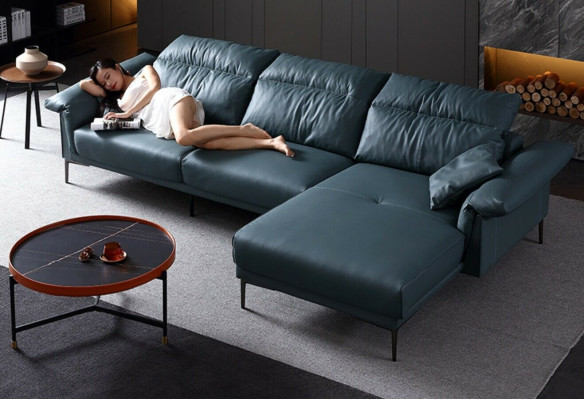 Wohnzimmer L-Form Modern Elegant Wohnlandschaft Design Sofa Couch Polsterung
