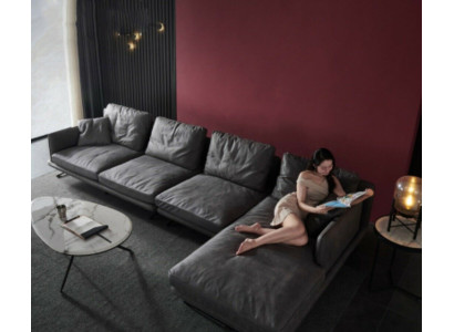 Italienische Möbel Wohnzimmer Soft Style Couchen Design Ecksofa L-Form
