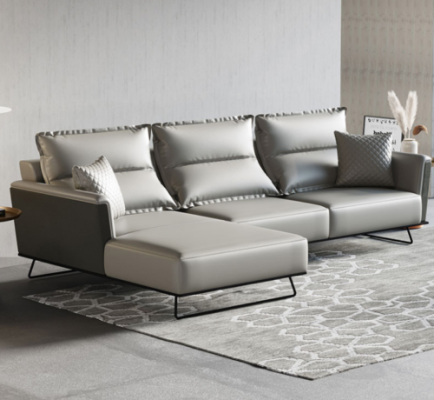 Designer Ledersofa Ecksofa Polster Eck Couch Sitz Eck L Form Garnitur Sofa