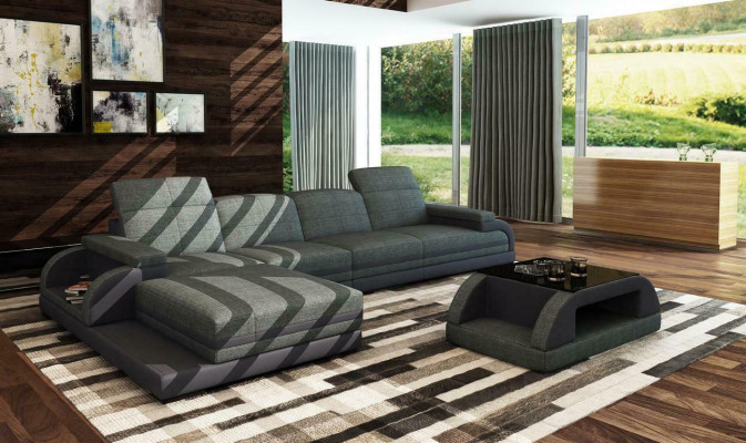 Ledersofa Couch Wohnlandschaft L-Form Design Modern Sofa Ecksofa Sofas