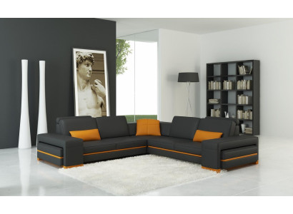 Ledersofa Couch Wohnlandschaft L Form Design Dekor Modern Sofa Eck Sofas