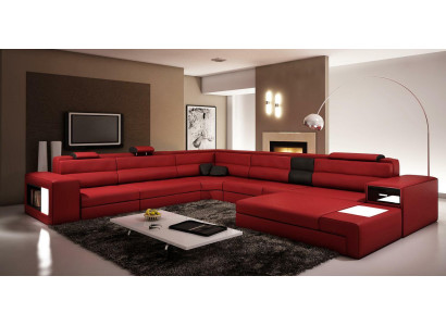 U Form XXL Designer Wohnlandschaft Polster Ecksofa Eck Garnitur Sofa