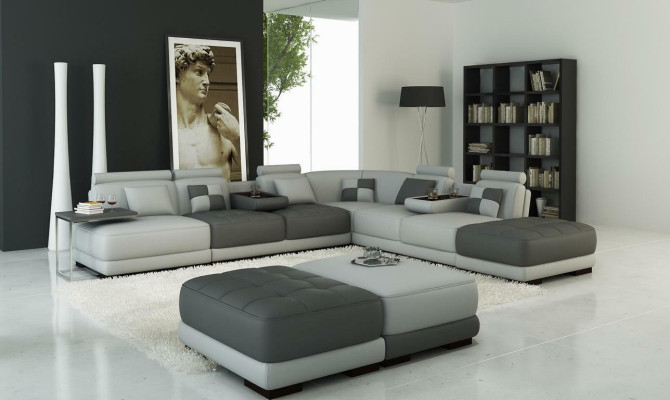 XXL Designer Wohnlandschaft Polster L Form Ecksofa Eck Garnitur Sofa