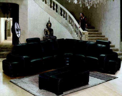 XXL Multifunktions Ledercouch Couch Sofa Polster Ecksofa Moderne Big