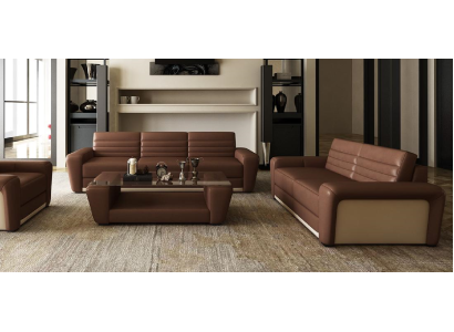 Ledersofa Couch Wohnlandschaft 3+2 Sitzer Design Modern Sofa Wohnzimmer