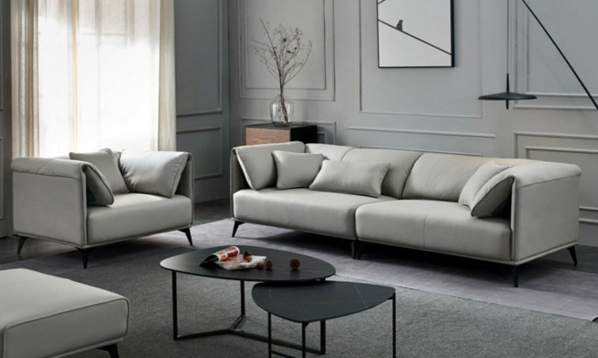 Wohnzimmer Sofas Couches Polsterung 4 Sitzer Grau Design Xxl Big Sofa