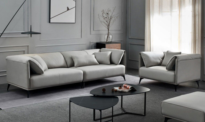 Wohnzimmer Sofas Couches Polsterung 4 Sitzer Grau Design Xxl Big Sofa