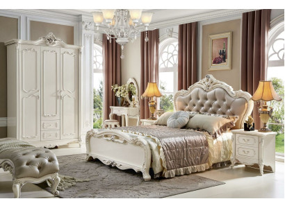 Schlafzimmer Sets Köngliche Bett 6tlg. Barock Chesterfield Möbel Massivholz