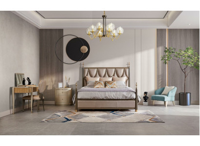 Bett Doppel Massivholz Hotel Betten Schlaf Zimmer Design Polster 180x200cm