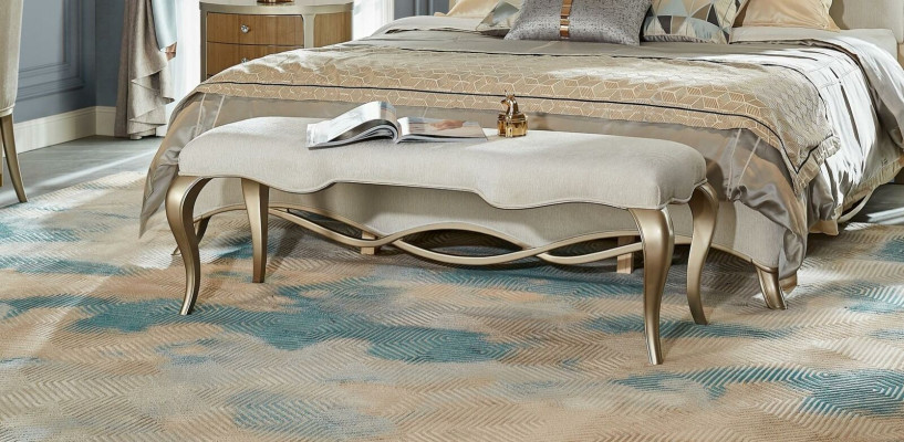 Schlafzimmer Set Doppel Konsole Betten 2x Nachttisch Polster 3tlg. Massivholz