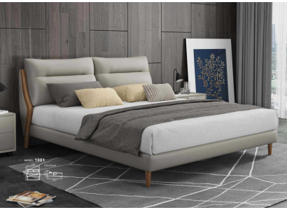 Klassische Luxus Betten Polster Leder Textil Hochwertiges Schlafzimmer Bett Neu