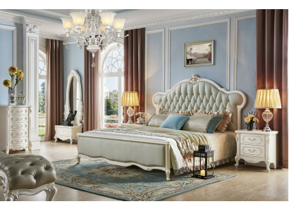 Design Schlafzimmer 5 tlg. Komplett Set Bett Schlafzimmer Nachttisch