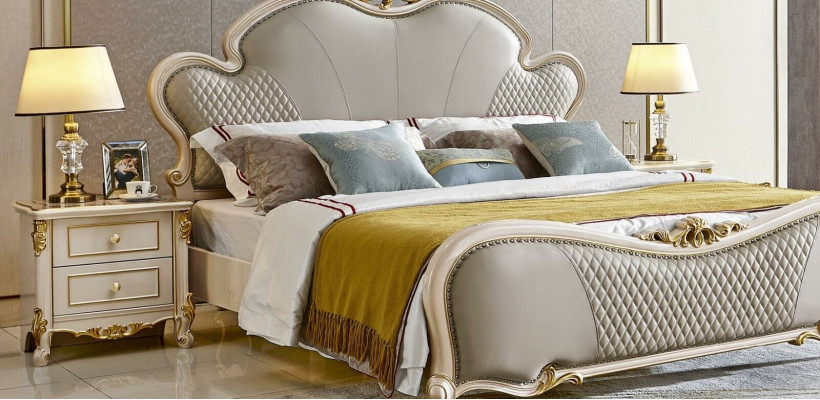 Schminktisch Bett 2x Nachttisch Möbel Schlafzimmer Set 5tlg. Massivholz