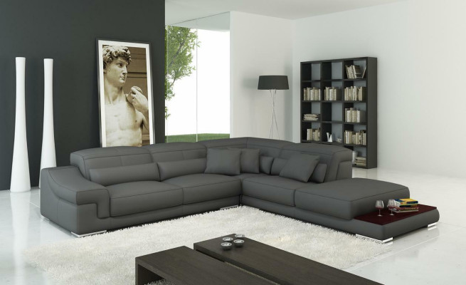 Verstellbare Leder Sitz Polster Eck Couch Sofa Garnitur L Form Sitz Ecke