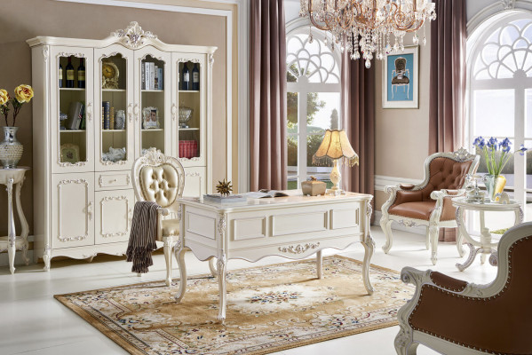 Büroeinrichtung Schrank Möbel Tisch Büro Arbeitszimmer Stuhl 3tlg Set Massivholz