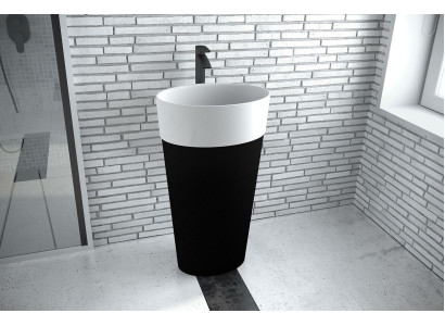Design Freistehender Waschtisch Acryl Waschschale Mit Säule Aufsatzwaschbecken