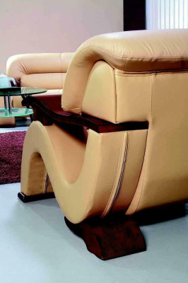 Sofagarnitur Leder Sofa Set 3+2 (ohne Sessel) Couch Sitz Polster Garnitur 2033