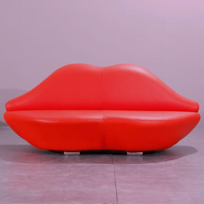 Lippen Sofa 2 Sitz Polster Modern Relax Sitz Luxus Möbel Sofas Couch Zweisitzer