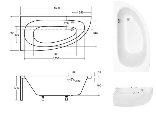 Unförmige Bad Wanne Eck Badewannen Design Badezimmer Wannen