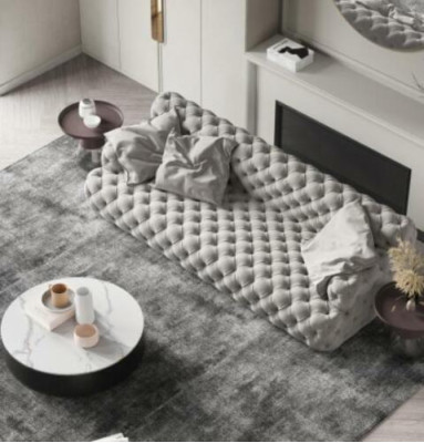 Leder Sofagarnitur 3+2 Sitzer Sofa Chesterfield Sitz Design Couch Lounge Sofas