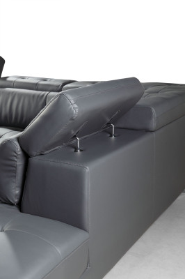 Design Ledersofa Sofa Couch Polster Ecke Sitz Garnitur Wohnlandschaft