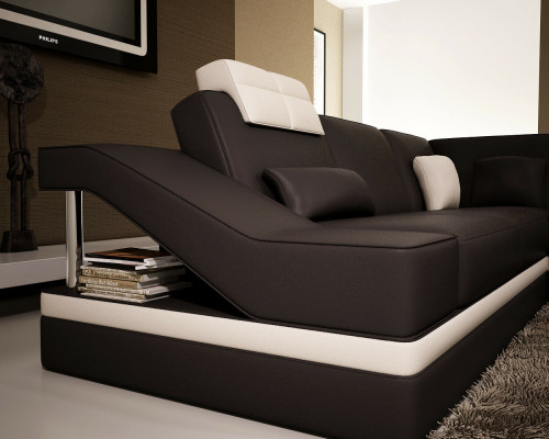Moderne Wohnzimmer Ecksofa Wohnlandschaft Big XXL Leder Sofa